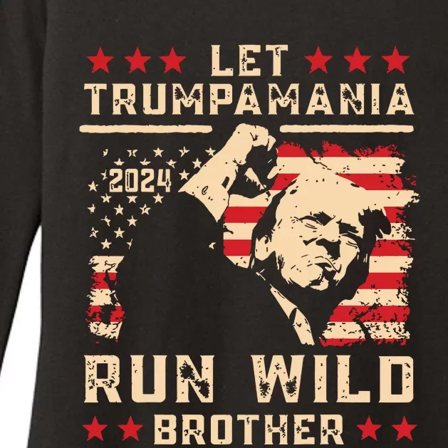 Let Trumpamania Run Wild Trump 45 47 Political Trumpamania Womens CVC Long Sleeve Shirt