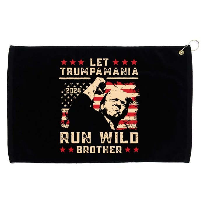 Let Trumpamania Run Wild Trump 45 47 Political Trumpamania Grommeted Golf Towel