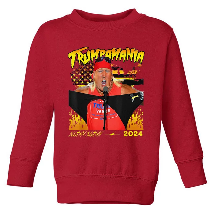 Let Trumpamania Run Wild Brother Trumpamania Trump 2024 Toddler Sweatshirt