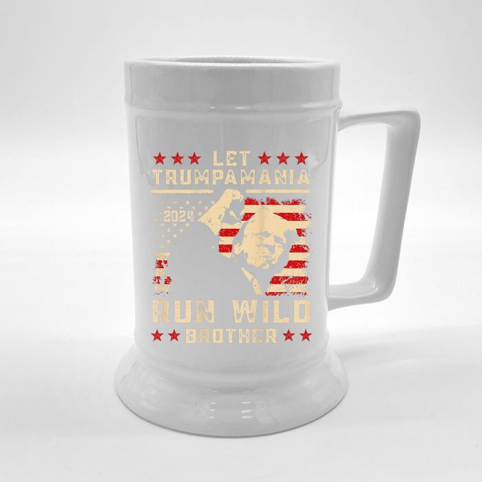 Let Trumpamania Run Wild Trump 45 47 Political Trumpamania Front & Back Beer Stein