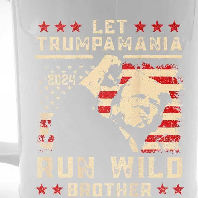 Let Trumpamania Run Wild Trump 45 47 Political Trumpamania Front & Back Beer Stein