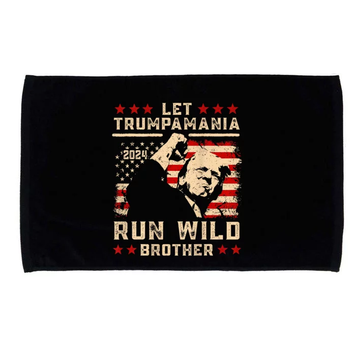 Let Trumpamania Run Wild Trump 45 47 Political Trumpamania Microfiber Hand Towel