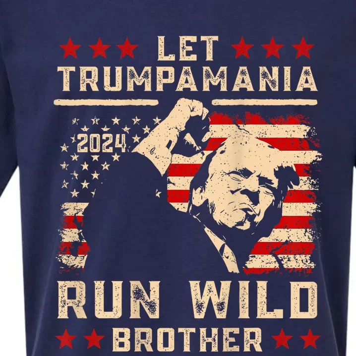 Let Trumpamania Run Wild Trump 45 47 Political Trumpamania Sueded Cloud Jersey T-Shirt