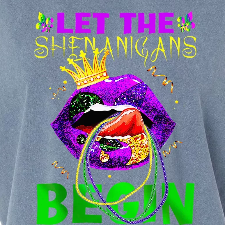 Let The Shenanigans Begin Mardi Gras Garment-Dyed Women's Muscle Tee