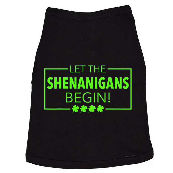 Let The Shenanigans Begin Funny St. Patricks Day Doggie Tank