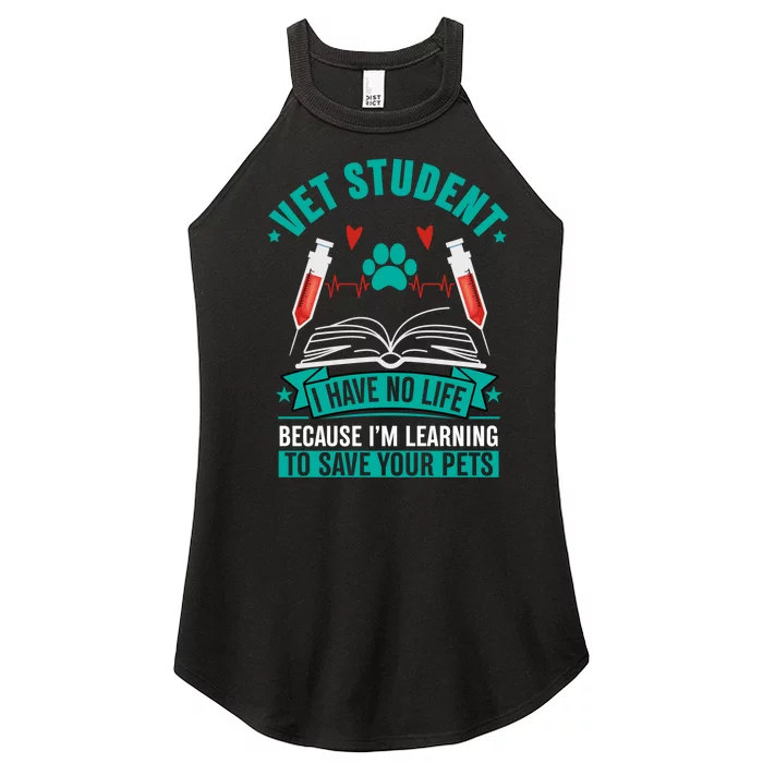 Learning To Save Pets Funny Vet Tech Veterinarians Student Cute Gift Women’s Perfect Tri Rocker Tank