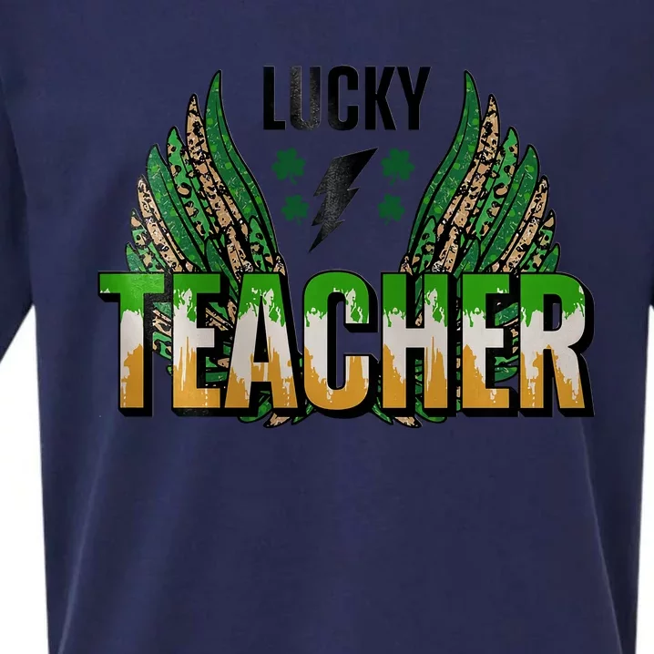 Lucky Teacher School St Patrick's Day Lucky Day Sueded Cloud Jersey T-Shirt