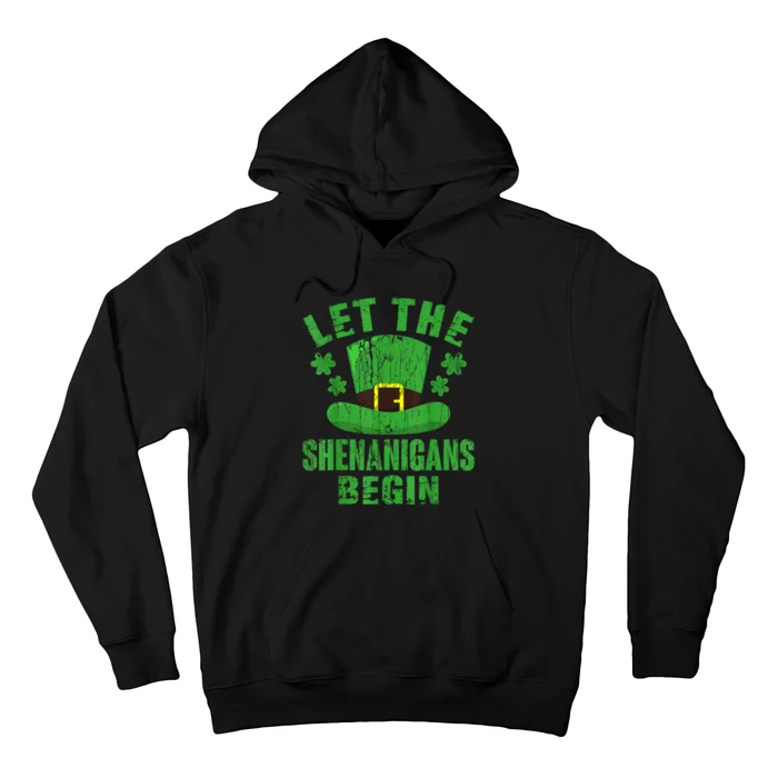 Let The Shenanigans Begin Shamrock Clovers Vintage Hoodie