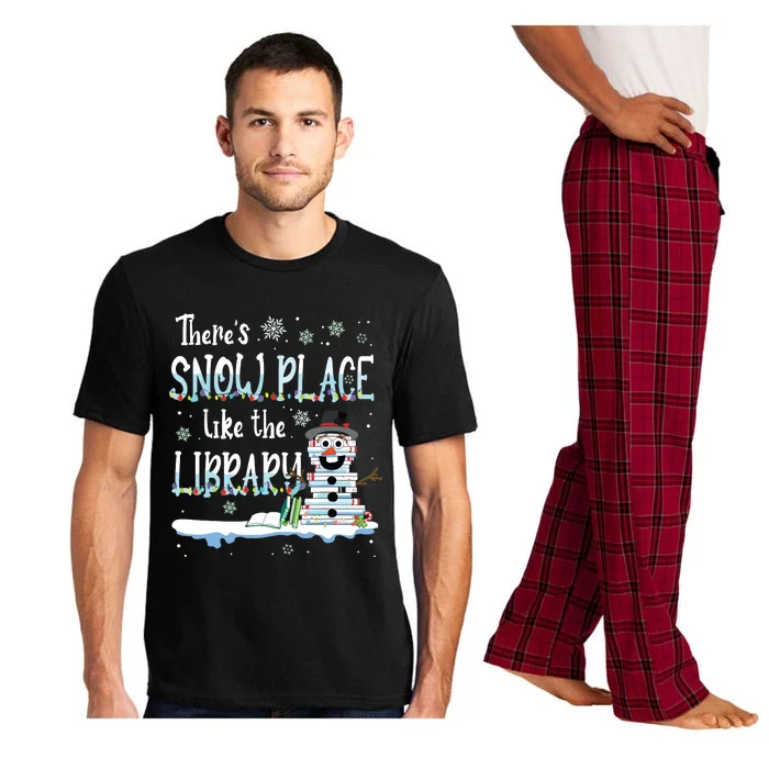 Librarian Theres Snow Place Like The Library Christmas Snow Pajama Set