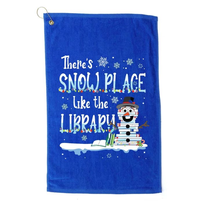 Librarian Theres Snow Place Like The Library Christmas Snow Platinum Collection Golf Towel