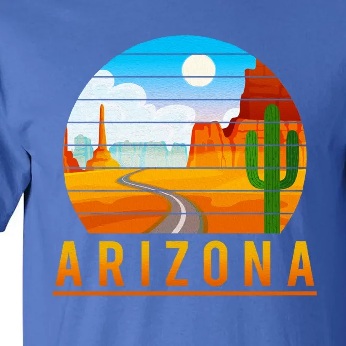 Love The State Of Arizona Desert Road And Saguaro Cactus Gift Tall T-Shirt