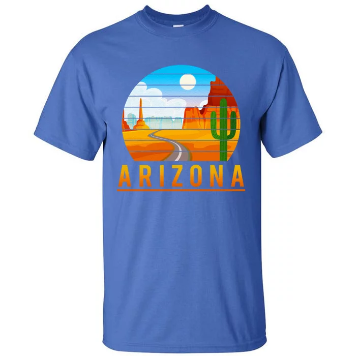 Love The State Of Arizona Desert Road And Saguaro Cactus Gift Tall T-Shirt