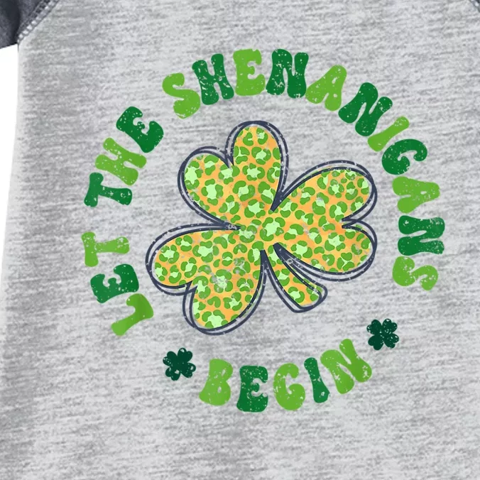 Let The Shenanigans Begin Funny St Patricks Day Infant Baby Jersey Bodysuit