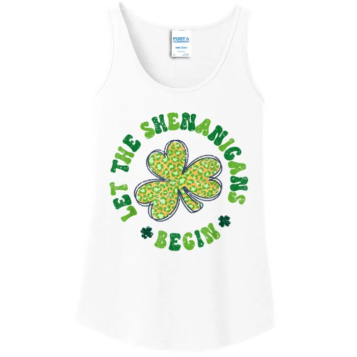 Let The Shenanigans Begin Funny St Patricks Day Ladies Essential Tank