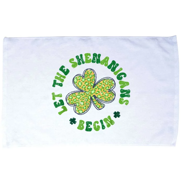 Let The Shenanigans Begin Funny St Patricks Day Microfiber Hand Towel