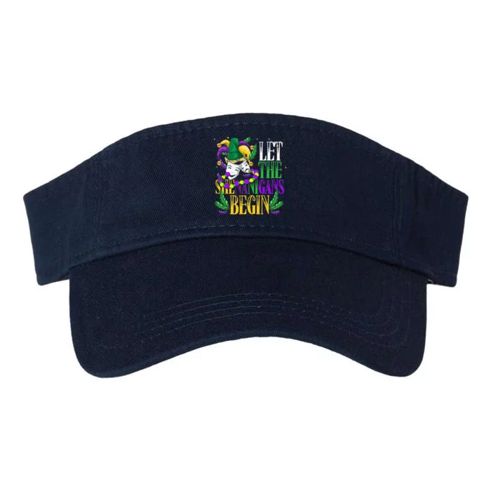 Let The Shenanigans Begin Funny Masquerade Mardi Gras Valucap Bio-Washed Visor