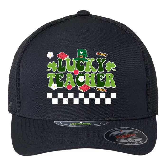 Lucky Teacher St Patrick's Day Holiday Flexfit Unipanel Trucker Cap