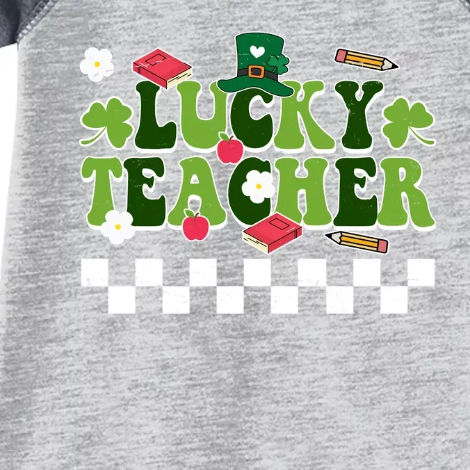 Lucky Teacher St Patrick's Day Holiday Infant Baby Jersey Bodysuit