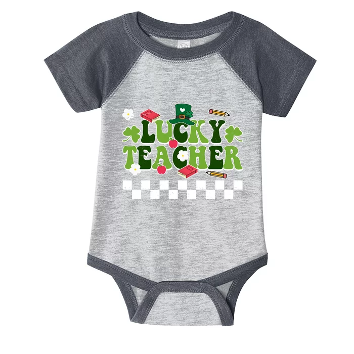 Lucky Teacher St Patrick's Day Holiday Infant Baby Jersey Bodysuit