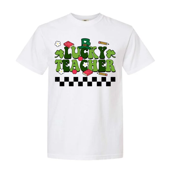 Lucky Teacher St Patrick's Day Holiday Garment-Dyed Heavyweight T-Shirt