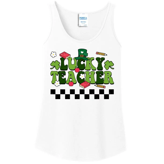 Lucky Teacher St Patrick's Day Holiday Ladies Essential Tank