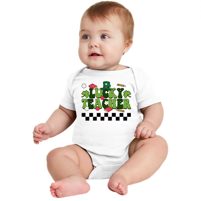 Lucky Teacher St Patrick's Day Holiday Baby Bodysuit