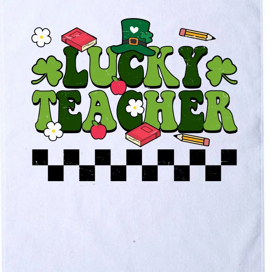 Lucky Teacher St Patrick's Day Holiday Platinum Collection Golf Towel