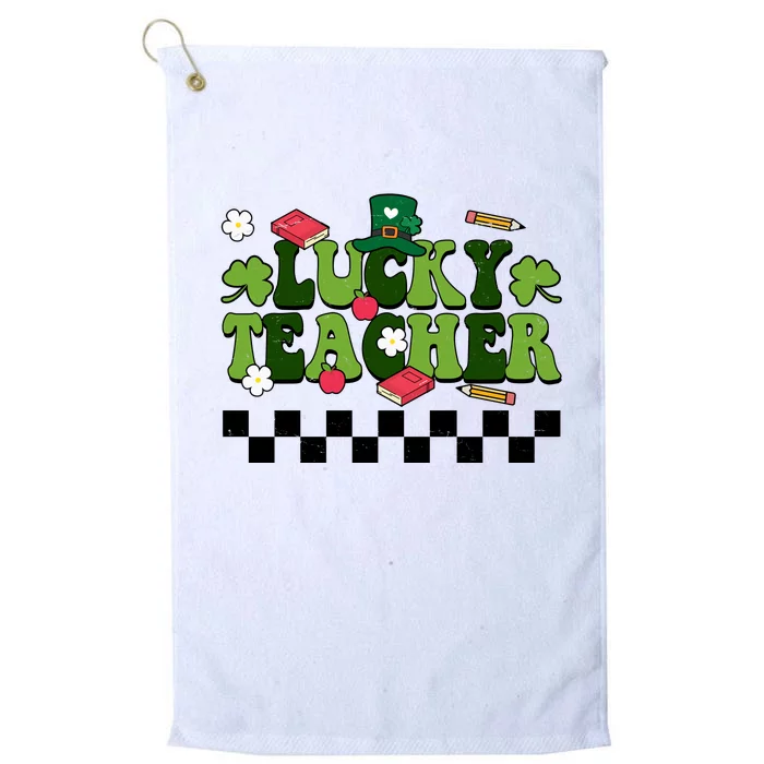 Lucky Teacher St Patrick's Day Holiday Platinum Collection Golf Towel