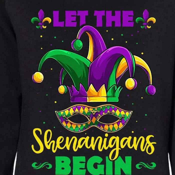 Let The Shenanigans Begin Mardi Gras Womens California Wash Sweatshirt