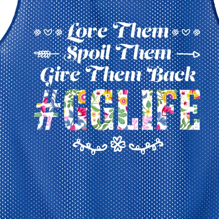 Love Them Spoil Them Give Them Back Gglife Grandma Great Gift Mesh Reversible Basketball Jersey Tank