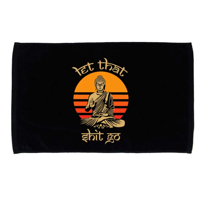 Let That Shit Go Goa Psychedelic Plants Dance Festival Microfiber Hand Towel