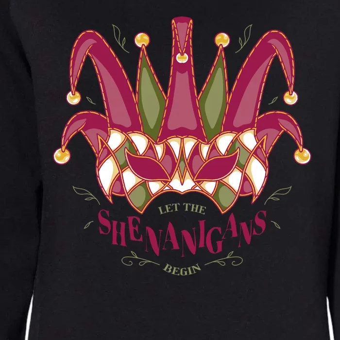 Let The Shenanigans Begin Mardi Gras Womens California Wash Sweatshirt