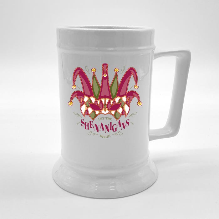 Let The Shenanigans Begin Mardi Gras Front & Back Beer Stein