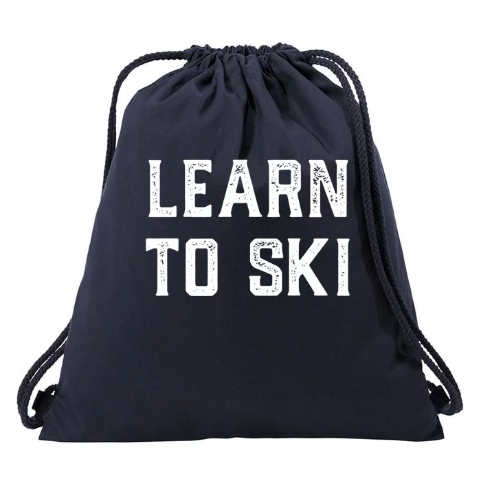 Learn To Ski Gift Motivation And Goals Unisex Gift Drawstring Bag