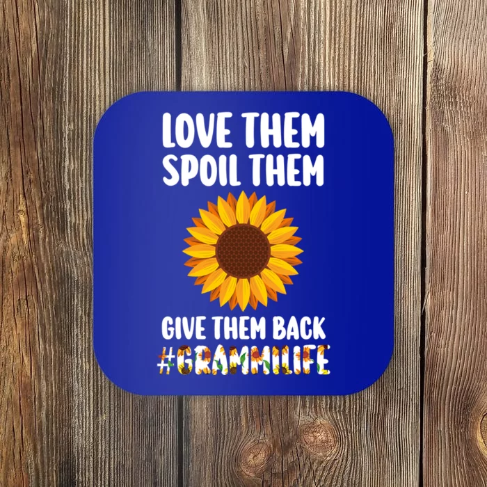 Love Them Spoil Them Give Them Back Grammilife Grandmother Gift Coaster