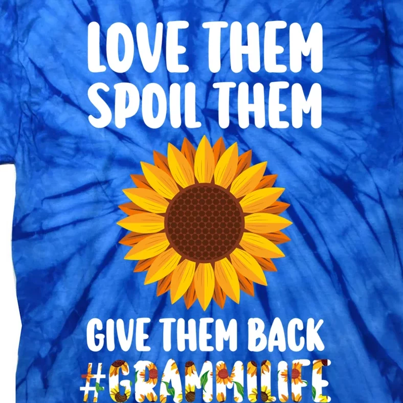 Love Them Spoil Them Give Them Back Grammilife Grandmother Gift Tie-Dye T-Shirt