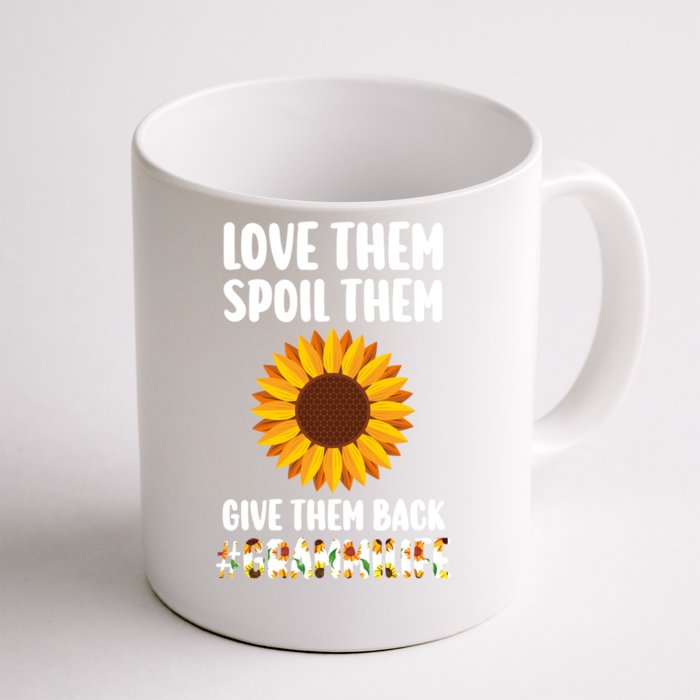 Love Them Spoil Them Give Them Back Grammilife Grandmother Gift Front & Back Coffee Mug