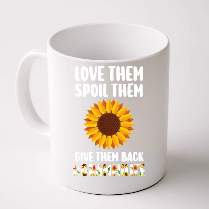 Love Them Spoil Them Give Them Back Grammilife Grandmother Gift Front & Back Coffee Mug