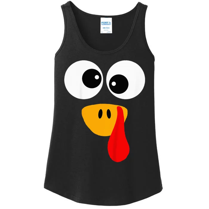 Little Turkey Silly Face Thanksgiving Baby Boy Ladies Essential Tank