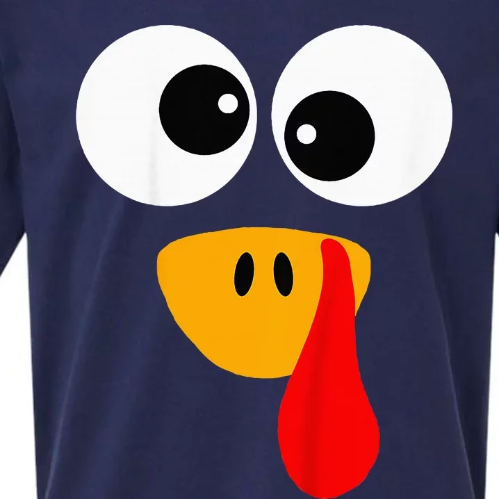 Little Turkey Silly Face Thanksgiving Baby Boy Sueded Cloud Jersey T-Shirt