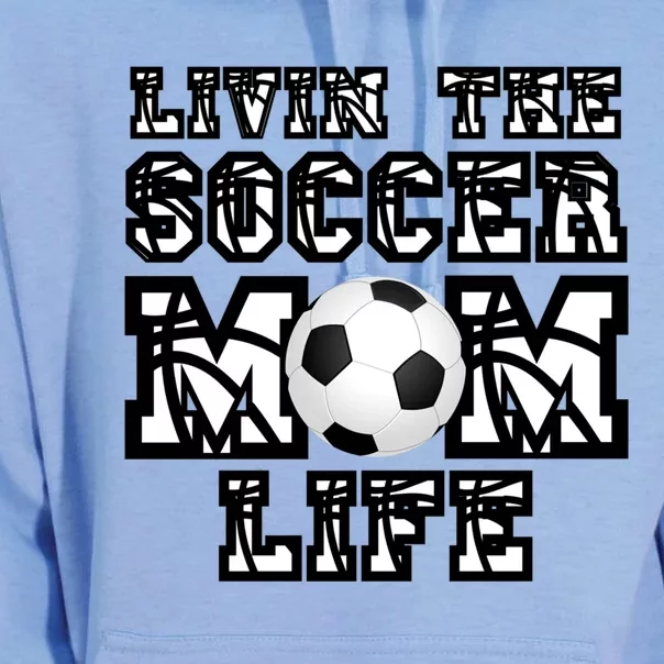 Livin The Soccer Mom Life Gift For Soccer Mom Or Coach Gift Unisex Surf Hoodie