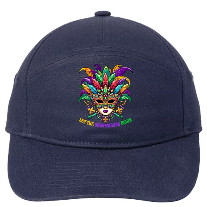 Let The Shenanigans Begin Jester Mask Beads 7-Panel Snapback Hat