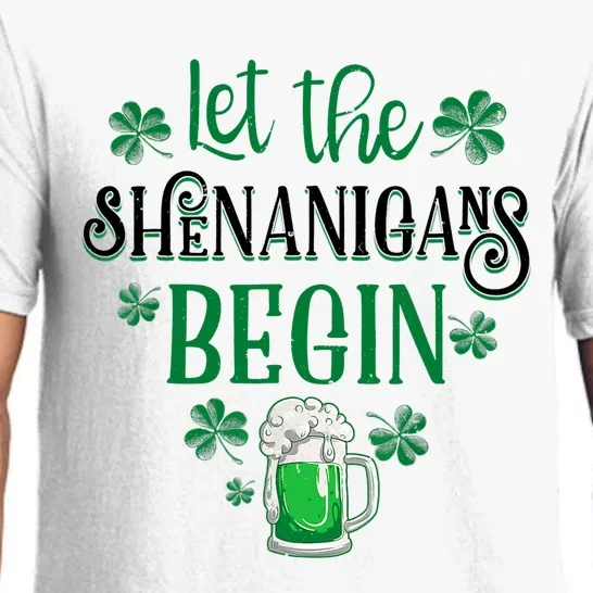 Let The Shenanigans Begin St Patricks Day Drinking Beer Pajama Set