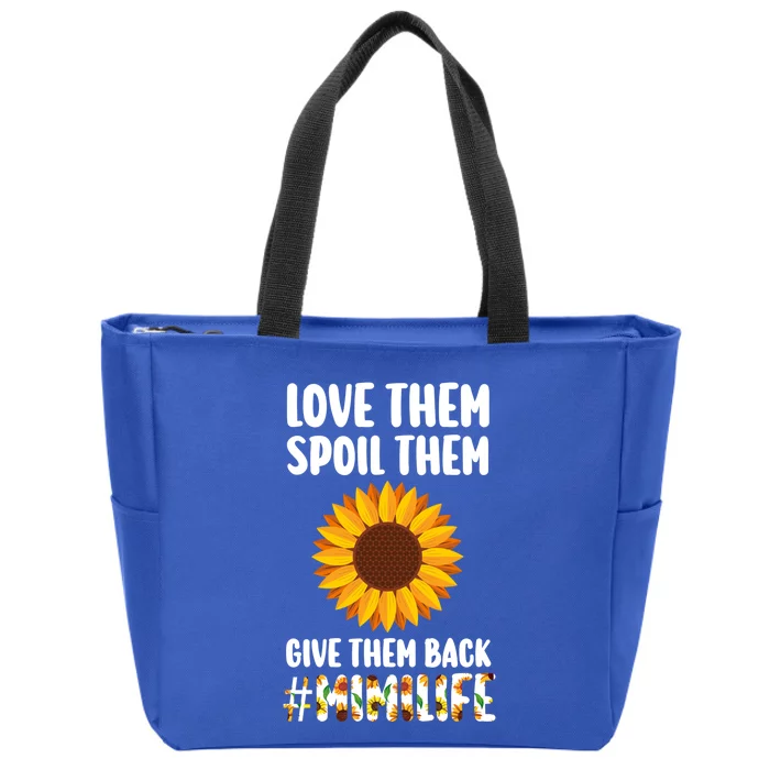 Love Them Spoil Them Give Them Back Mimilife Granny Funny Gift Zip Tote Bag