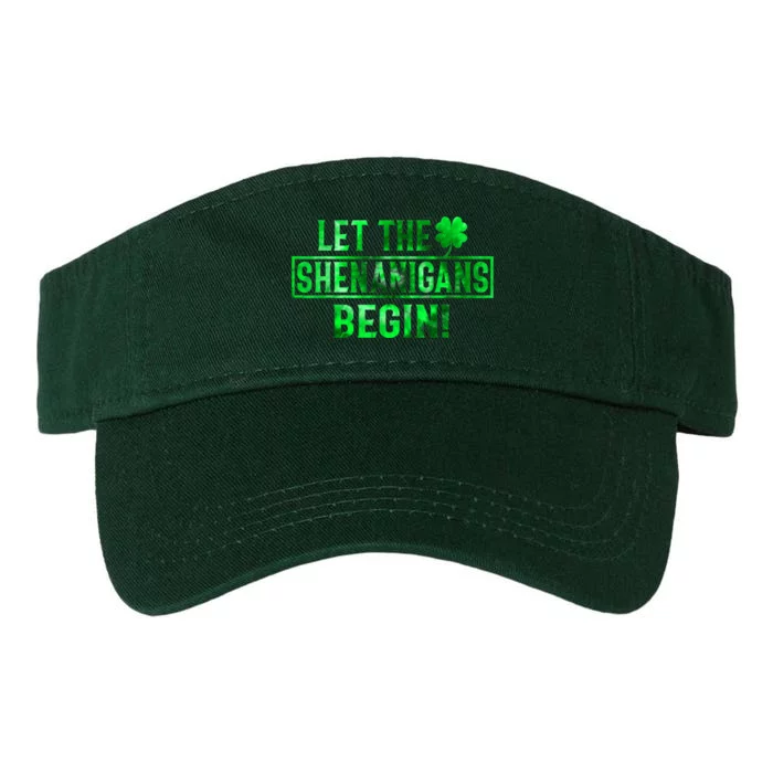 Let The Shenanigans Begin Funny St. Patricks Day Valucap Bio-Washed Visor