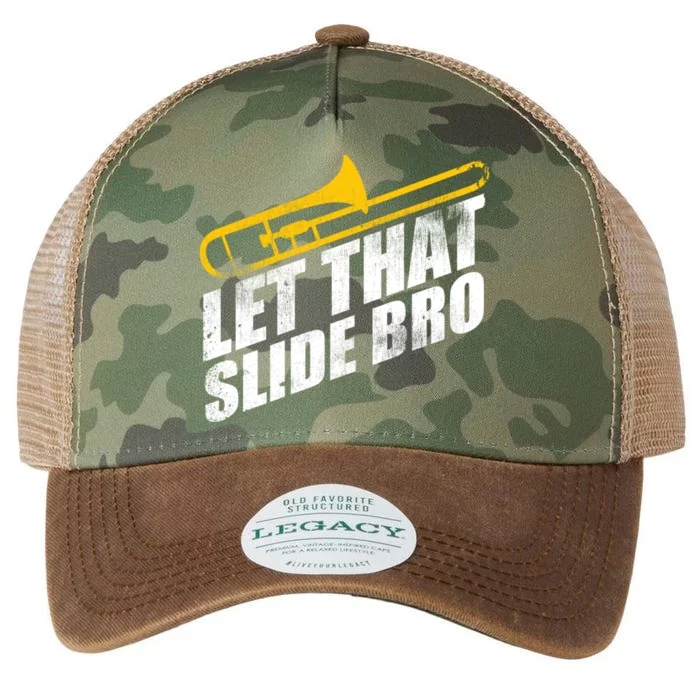 Let That Slide Bro - Funny Trombone Player Band Gift Legacy Tie Dye Trucker Hat