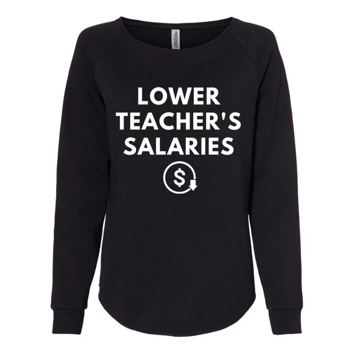 Lower Teacher Salaries Womens California Wash Sweatshirt