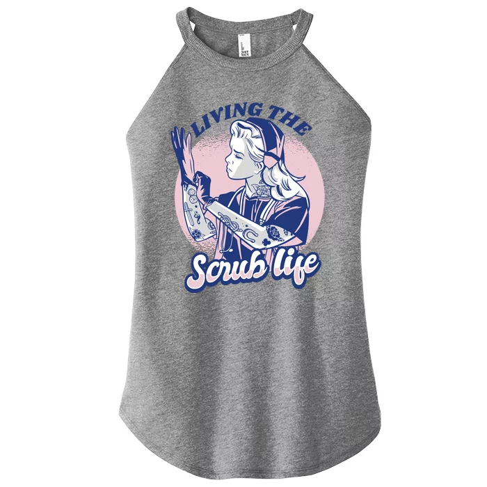 Living The Scrub Life Women’s Perfect Tri Rocker Tank