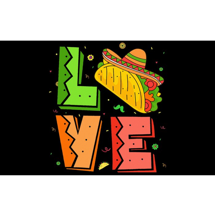 Love Taco Sombrero Cinco de Mayo Mexican Food Taco Tuesday Bumper Sticker