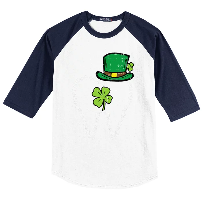 Leprechaun Tooth Shamrock St Patrick Day Dentist Dental Asst Baseball Sleeve Shirt